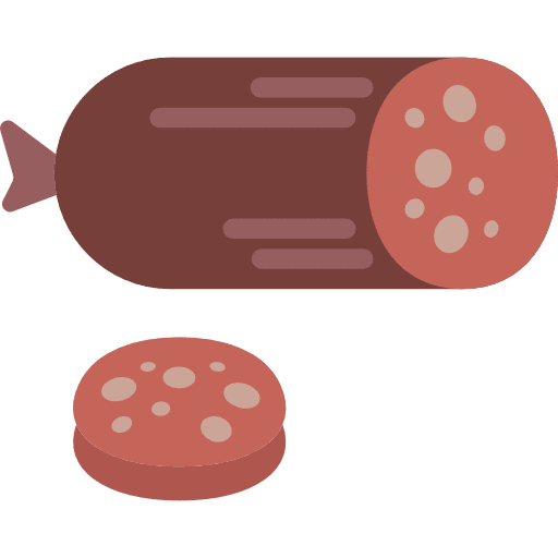 Salami pork food butcher icon