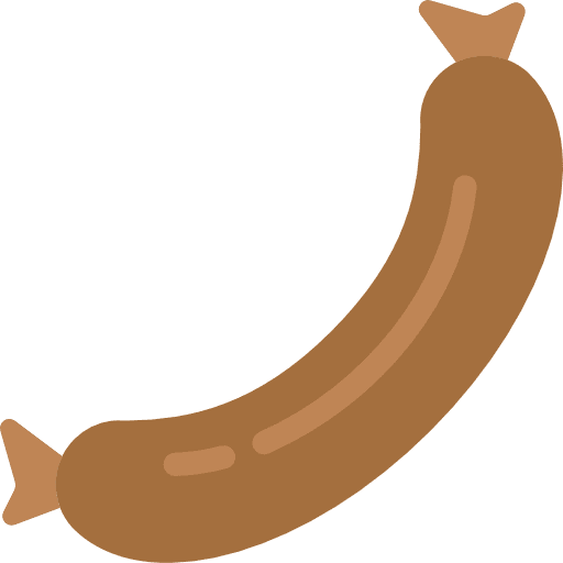 Sausage meat food barbecue icon