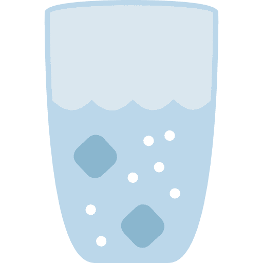 Glass glass of water drink food icon