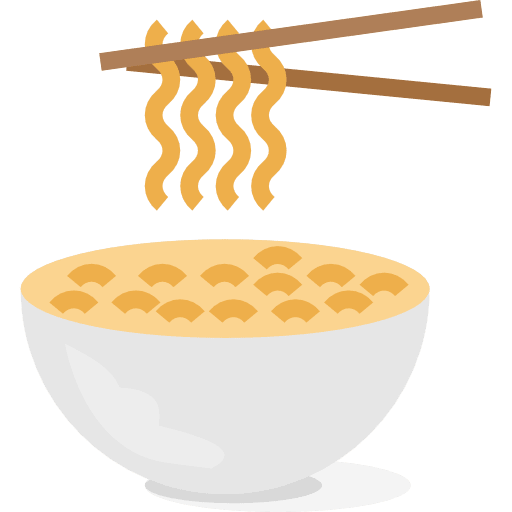 Noodles bowl food chinese food icon