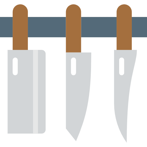 Knives kitchen pack food tools and utensils icon