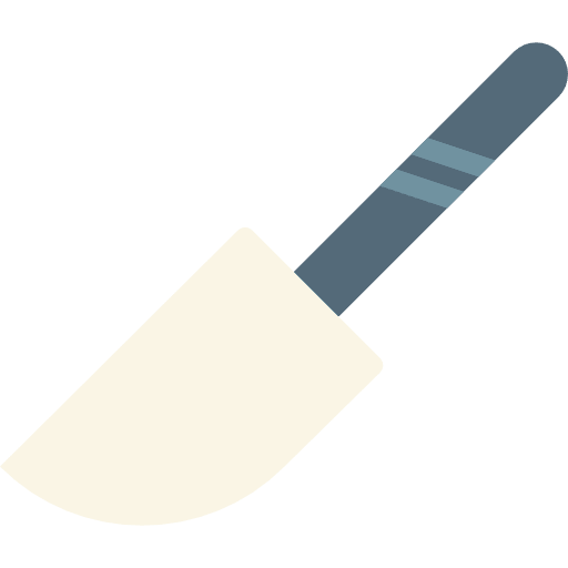 Ornating knife decorate dessert icon