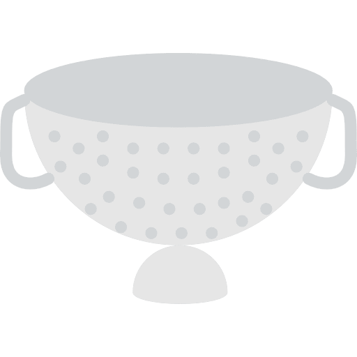 Strainer holes tools and utensils kitchenware icon