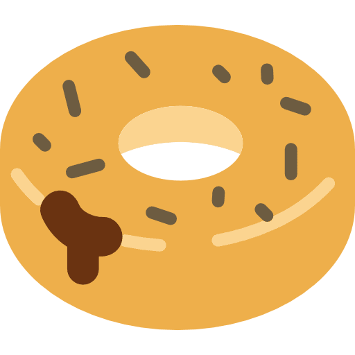 Doughnut sweet dessert sugar icon