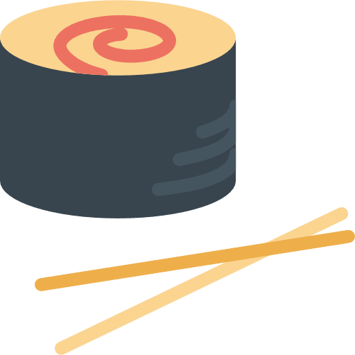 Sushi japanese food raw fish icon