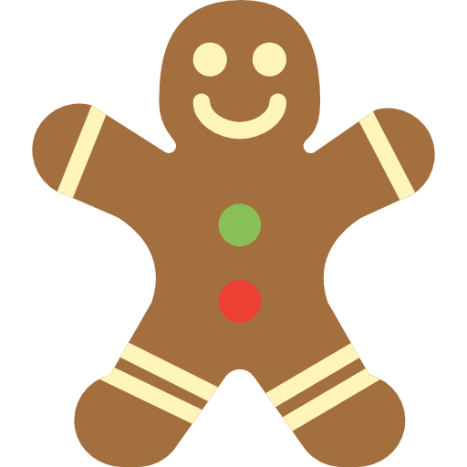Gingerbread cookie gingerbread man food icon