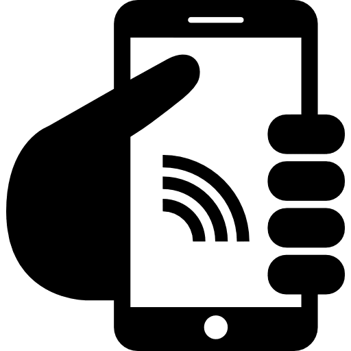 Smartphone with internet connection phone mobile phone connections icon