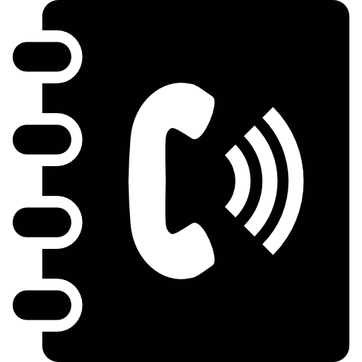 Phone book call contacts tools and utensils icon