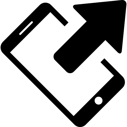 Smartphone sending data data phone tools and utensils icon