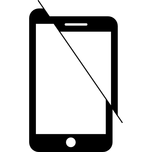 Broken cellphone phone call telephone call smartphone icon