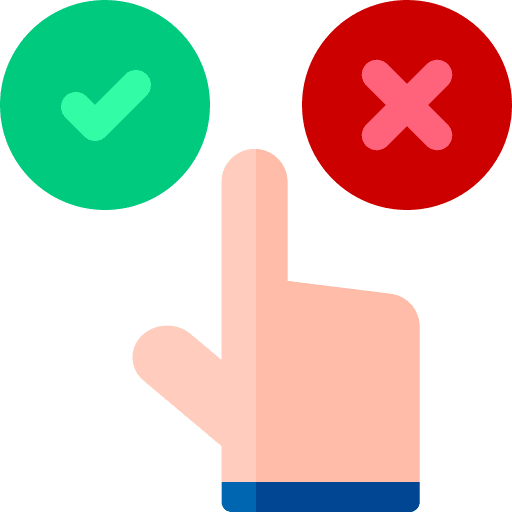 Choice bad review choice good review icon