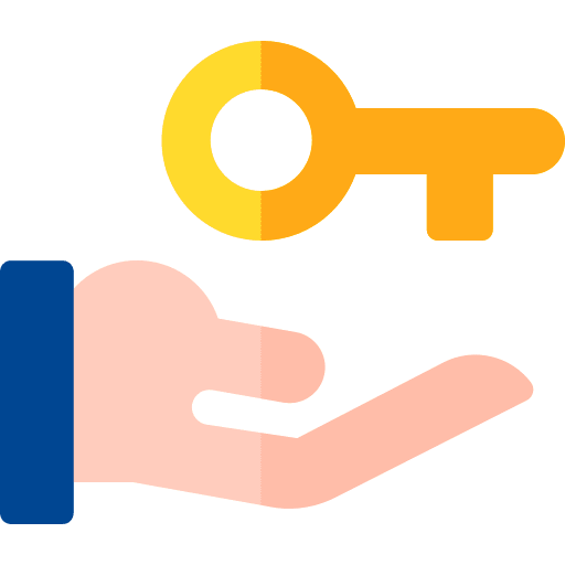 Solution hand problem solving success icon
