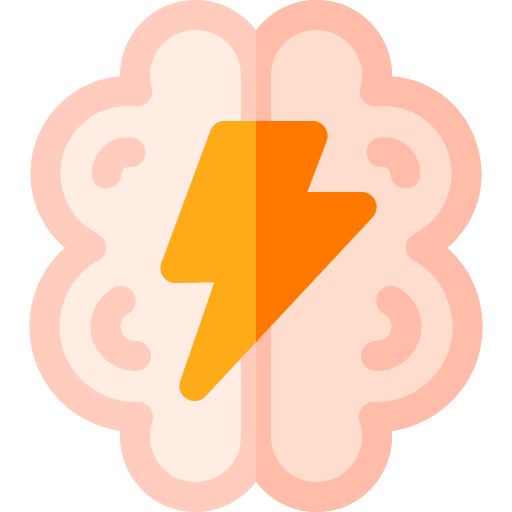 Brainstorming stroke lightning bolt creativity icon