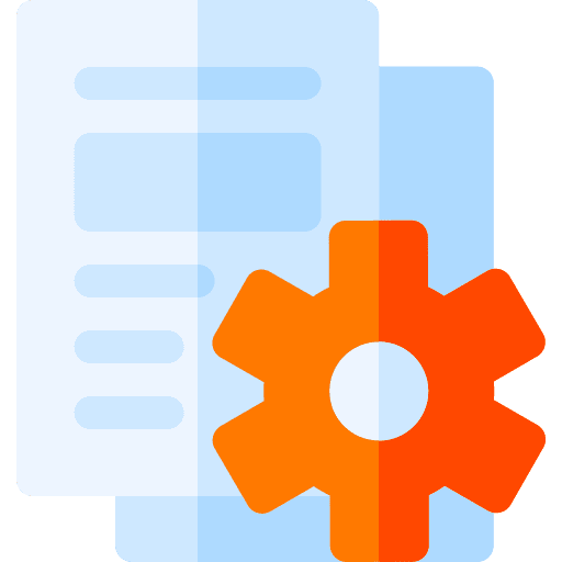 Content management setting back office cogwheel icon