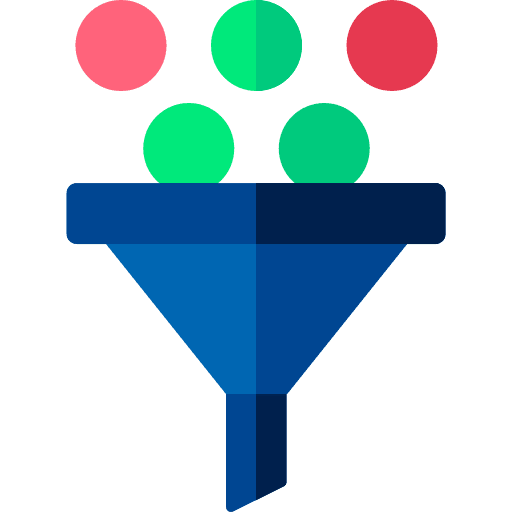 Filter funnel sort filter icon