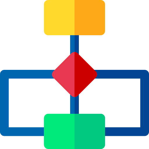 Flow chart diagram business and finance hierarchical structure icon