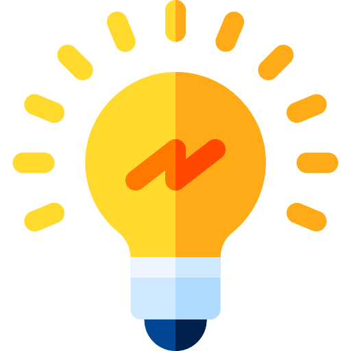 Idea solution electronics marketing icon