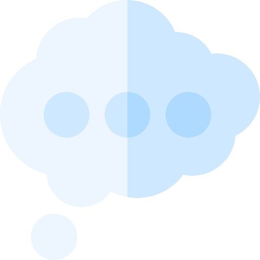 Thinking thought speech bubble chat balloon icon