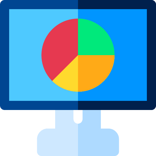 Data visualization marketing business and finance electronics icon