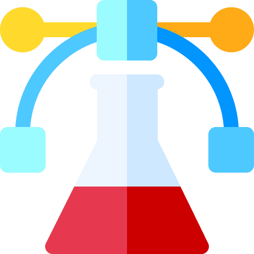 Research flask design research icon