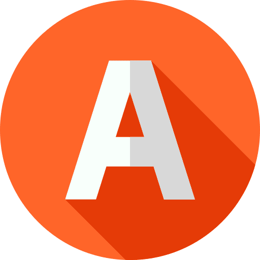 A abecedary a shapes and symbols icon