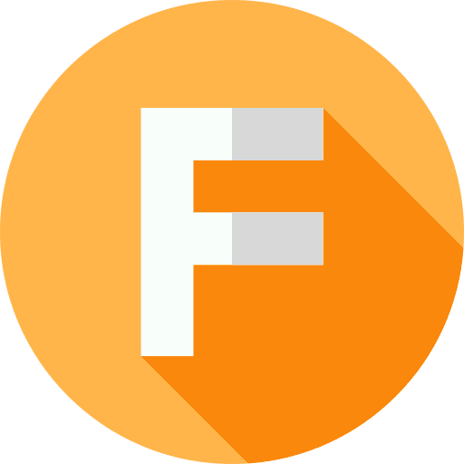 F letter consonant alphabet icon