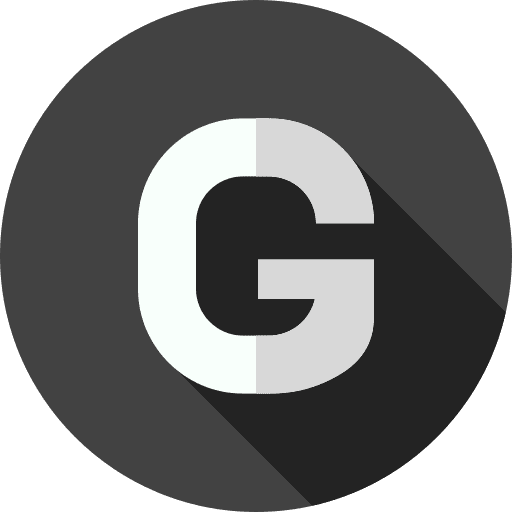 G letter typographical g icon