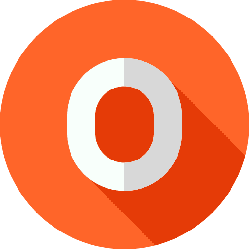 O abecedary vowel typographical icon O abecedary vowel typographical icon