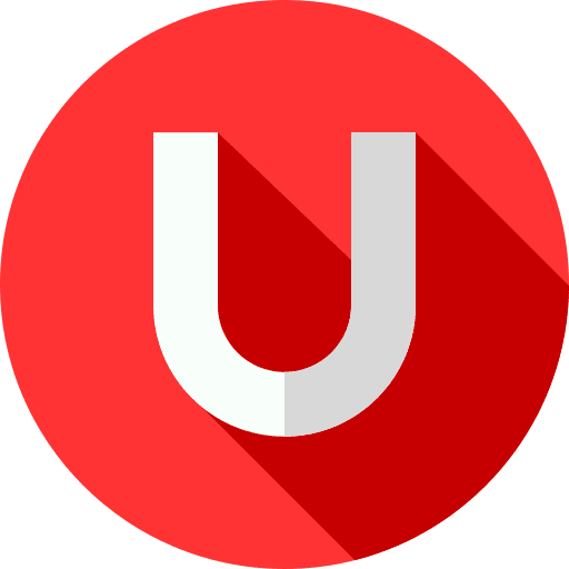 U vowel typographical writing icon U vowel typographical writing icon