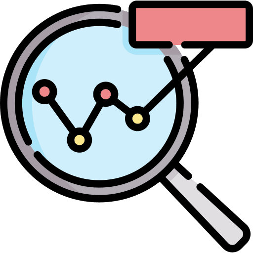 Analysis business and finance statistics graphic icon