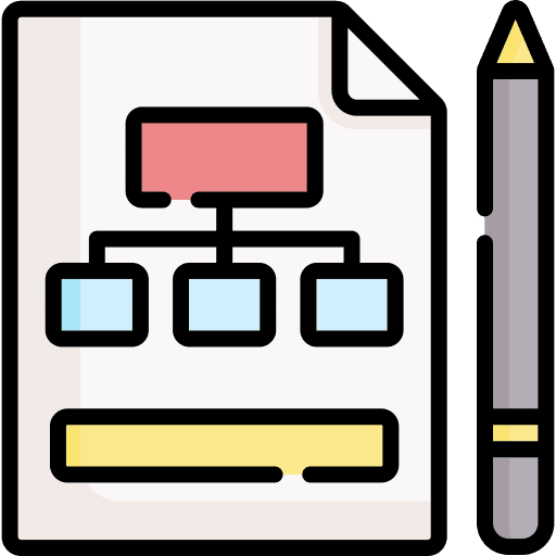 Diagram business and finance organization flow chart icon Diagram business and finance organization flow chart icon