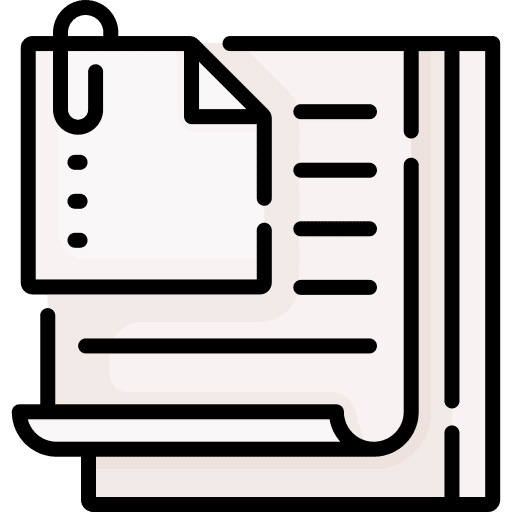 Memo stationery paper clip files and folders icon Memo stationery paper clip files and folders icon