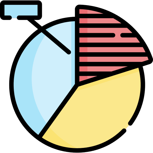 Pie chart market share statistics marketing icon Pie chart market share statistics marketing icon