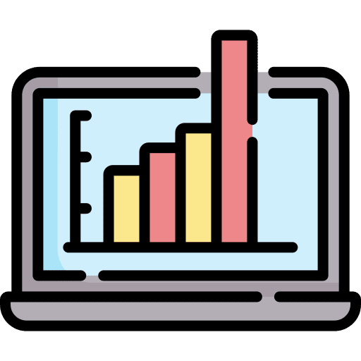 Statistics computer statistics report icon Statistics computer statistics report icon