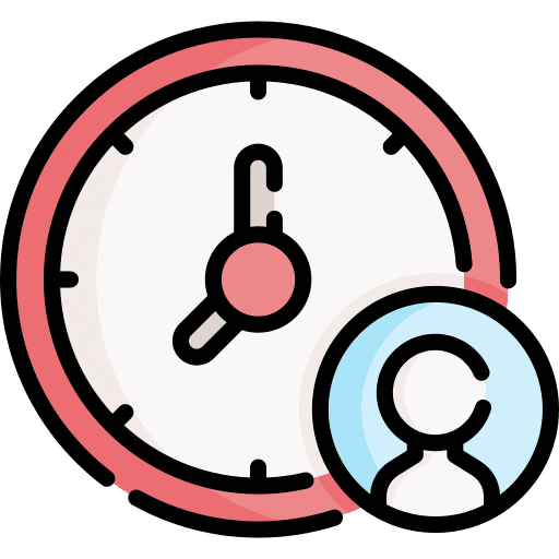 Time management clock user efficiency icon Time management clock user efficiency icon