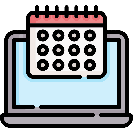 Calendar computer organization event icon Calendar computer organization event icon