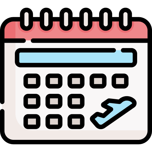 Calendar organization flight booking icon Calendar organization flight booking icon