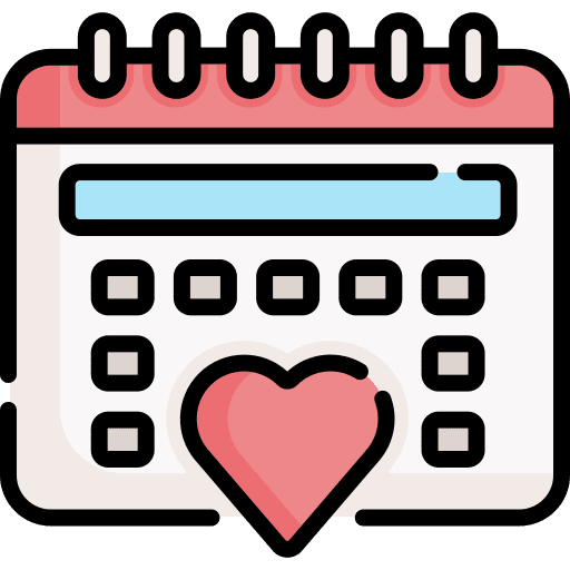 Calendar schedule heart love icon Calendar schedule heart love icon