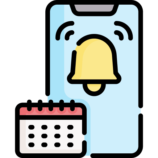 Notification calendar time and date alarm icon Notification calendar time and date alarm icon