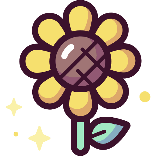 Sunflower farming and gardening blossom sunflowers icon