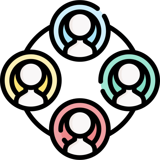 Team association connected connection icon Team association connected connection icon