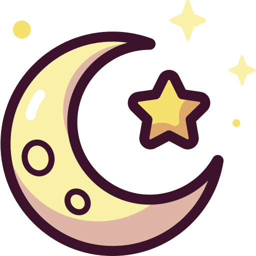 Moon half moon moon phase night icon
