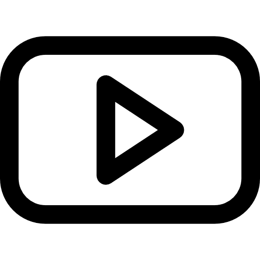Youtube logo video player social media videos icon