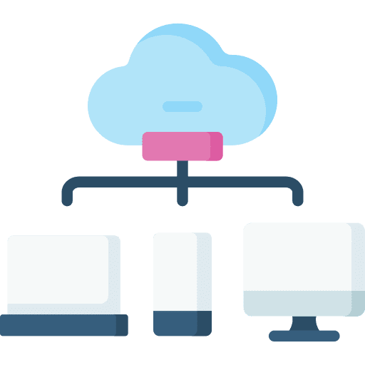 Cloud computing online web network icon