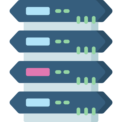 Database internet cloud hosting icon
