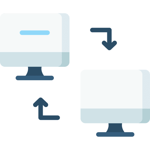 Data transfer monitor connection data transfer icon Data transfer monitor connection data transfer icon