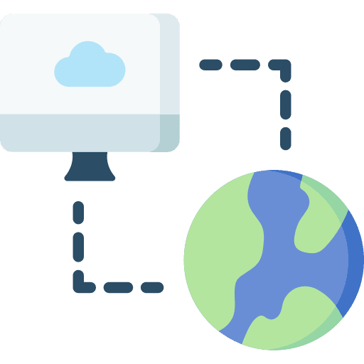 Internet cloud network global icon Internet cloud network global icon