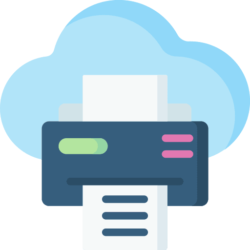 Printing technology cloud cloud storage icon Printing technology cloud cloud storage icon