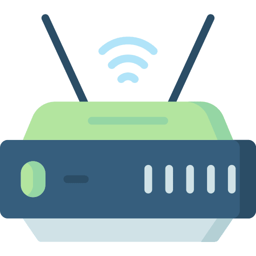 Router connectivity electronics modem icon Router connectivity electronics modem icon
