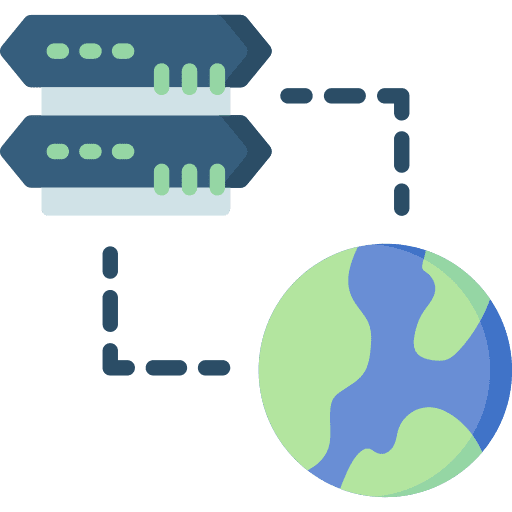 Hosting connection global computing icon Hosting connection global computing icon